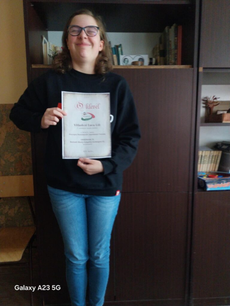 Gratulálunk Vitkolczi Lucának, iskolánk 7.b osztályos tanulójának